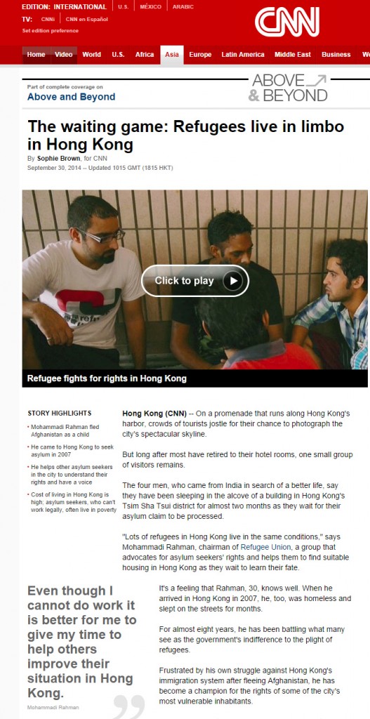 CNN - Refugees live in limbo in Hong Kong