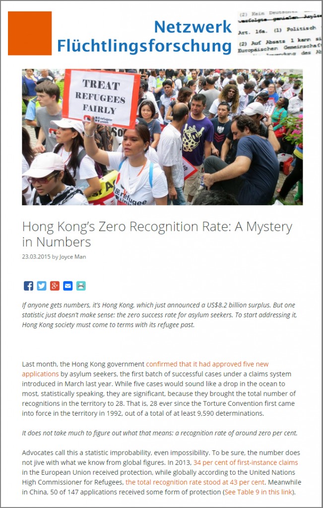 Hong Kong's Zero Recognition Rate - A Mystery in Numbers (Joyce Man) - 24Mar2015