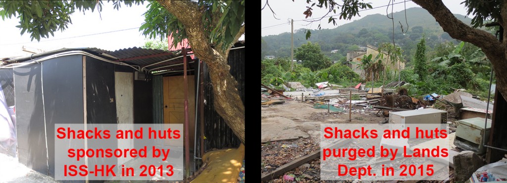Lands Dept purges shacks sponsored by ISS-HK - 19Jan2015