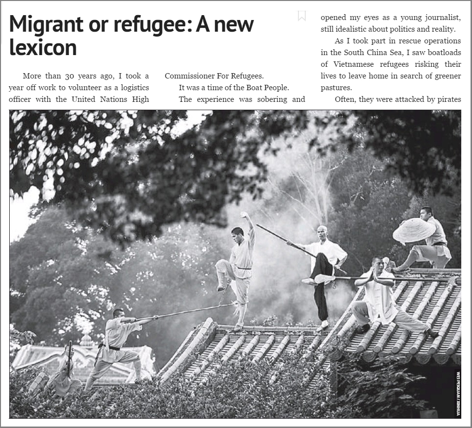 China Daily - Migrant or Refugee