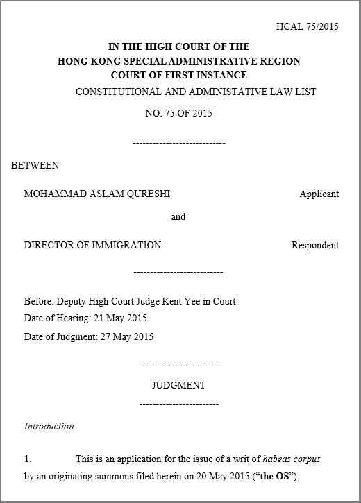High Court judgment - HCAL 75_2015 - Qureshi