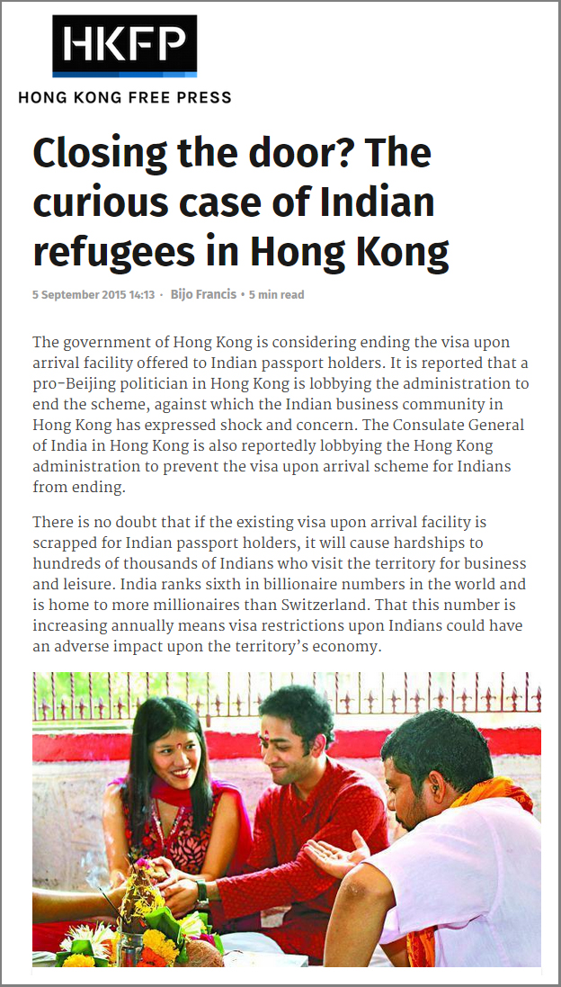 HKFP - The curious case of Indian refugees in Hong Kong