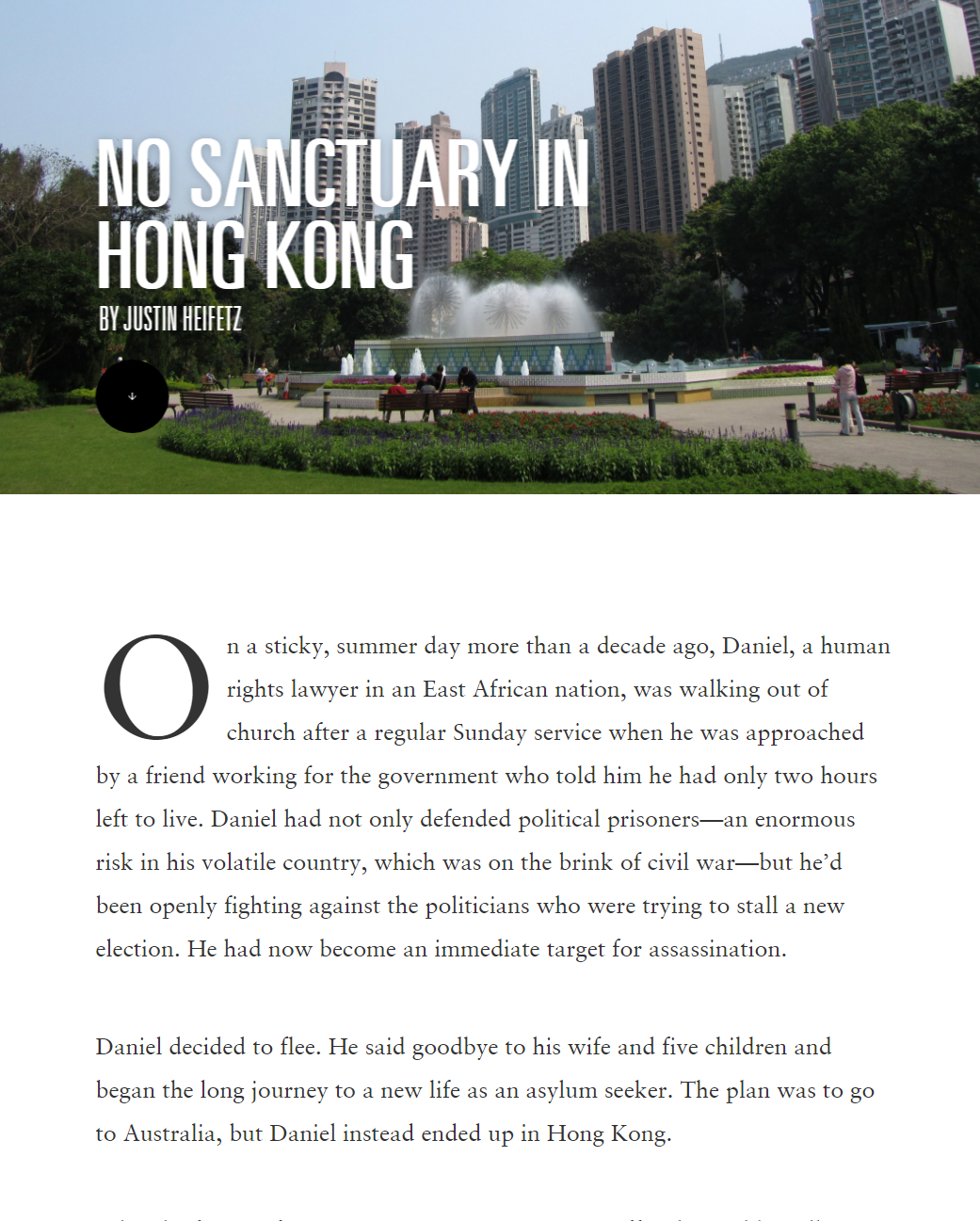 No sanctuary in Hong Kong