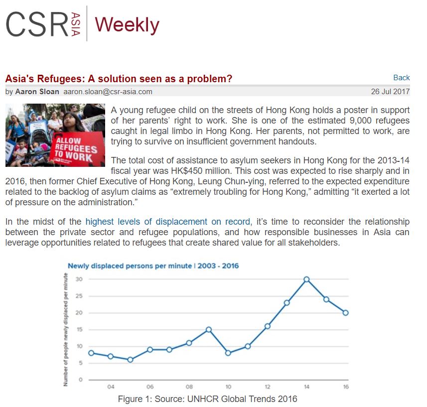 CSR Asia - Asia's Refugees A solution seen as a problem